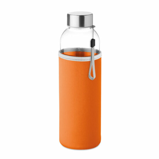 Glerbrúsi í orange neoprene hulsu. 500 ml. Motif